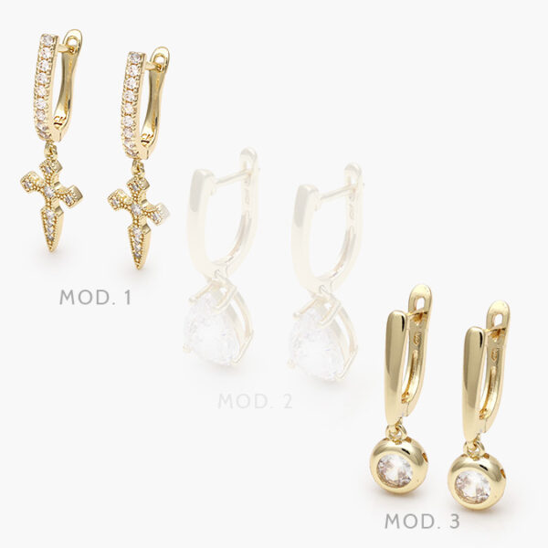 Hoops Chapa de Oro Zirconia 857 - Image 1