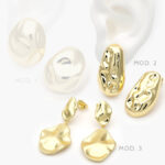 Aretes Chunky Chapa de Oro 611
