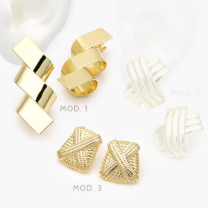 Aretes Lisos Chapa de Oro 604