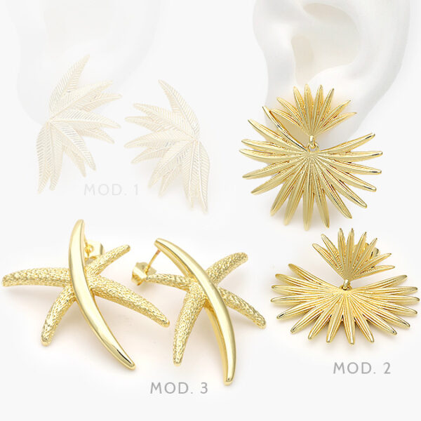 Aretes Chapa de Oro 597 - Image 1