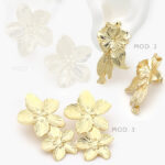 Aretes Flores Chapa de Oro 593