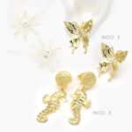 Aretes Naturaleza Chapa de Oro 590