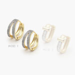 Arracadas Corazones Chapa de Oro 872