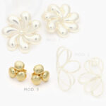 Aretes Flores Chapa de Oro 600