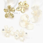 Aretes Flores Chapa de Oro 595