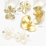 Aretes Flores Chapa de Oro 595