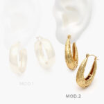 Arracadas Lisas Acero Inoxidable 203