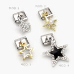 Charm Estrellas Acero Inoxidable Grupo 138