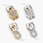 Charm Flor Zirconias Acero Inoxidable Grupo 162