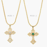 Collar Cruz Perlas Chapa de Oro 289