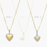Collar Corazón Chapa de Oro 579