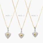 Collar Escudo Astros Chapa de Oro 580