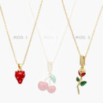 Collar Esmalte Chapa de Oro 583