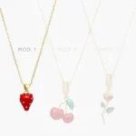 Collar Esmalte Chapa de Oro 583