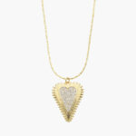 Collar Corazón Chapa de Oro 594