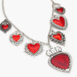 Collar Corazones Chapa de Rodio 597