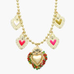 Collar Corazones Chapa de Oro 598
