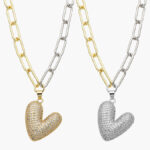 Collar Corazón Zirconias Chapa de Oro 602