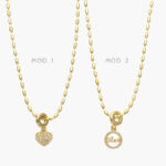 Collar LOVE Corazón Chapa de Oro 603