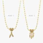 Collar Corazón Atrapasueños Chapa de Oro 608