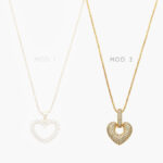 Collar Corazón Chapa de Oro 612