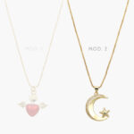 Collar Corazón Luna Chapa de Oro 616