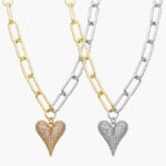 Collar Corazón Zirconias Chapa de Oro 620