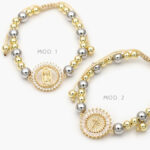 Pulso Ajustable Religioso Chapa de Oro 597