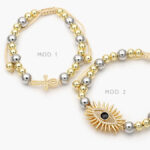 Pulso Ajustable Bolitas Chapa de Oro 598