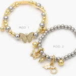 Pulso Ajustable Mariposa Chapa de Oro 599