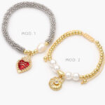 Pulso Ajustable Perlas Chapa de Oro 602