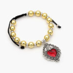 Pulso Ajustable Corazón Chapa de Oro 604