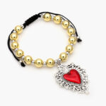 Pulso Ajustable Corazón Chapa de Oro 605