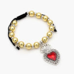 Pulso Ajustable Corazón Chapa de Oro 606