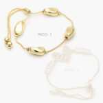 Pulso Ajustable Corazón Chapa de Oro 595
