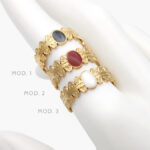 Anillo Piedra Acrílico Acero Inoxidable 434