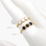 Anillo Piedra Acrílico Acero Inoxidable 436