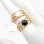 Anillo Piedra Acrílico Acero Inoxidable 439