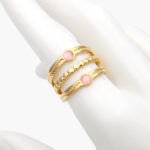 Anillo Piedra Acrílico Acero Inoxidable 442