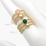 Anillo Piedra Acrílico Acero Inoxidable 444