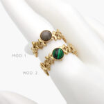 Anillo Piedra Acrílico Acero Inoxidable 445