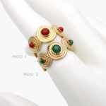 Anillo Piedra Acrílico Acero Inoxidable 447