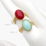 Anillo Piedra Acrílico Acero Inoxidable 448