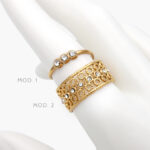 Anillo Zirconias Acero Inoxidable 451