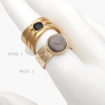 Anillo Piedra Acrílico Acero Inoxidable 454