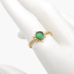 Anillo Piedra Acrílico Ajustable Acero Inoxidable 476