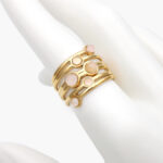 Anillo Piedra Acrílico Ajustable Acero Inoxidable 486