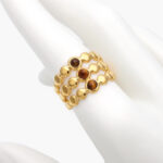 Anillo Piedra Acrílico Ajustable Acero Inoxidable 494