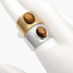 Anillo Piedra Acrílico Ajustable Acero Inoxidable 500