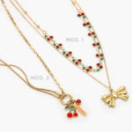 Layer Collar Cerezas Acero Inoxidable 508